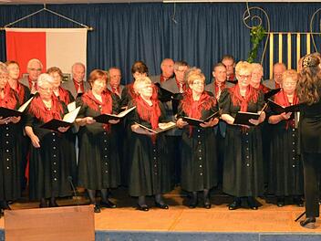 Der gemischte Chor des Gesangverein 1883 Garitz unter Leitung von Andrea Metzler in Aktion. Zum 130-jährigen Vereinsbestehen wurde ein besonderer Ehrenabend gefeiert. Fotos: Peter Rauch