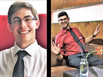 Samuel Pereira Penas (links) und Nayden Rusev werben im Imagefilm für Bad Kissingen.  Madonis-Film, Dimitrios Madonis