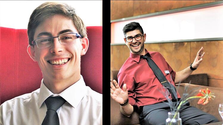 Samuel Pereira Penas (links) und Nayden Rusev werben im Imagefilm für Bad Kissingen.  Madonis-Film, Dimitrios Madonis