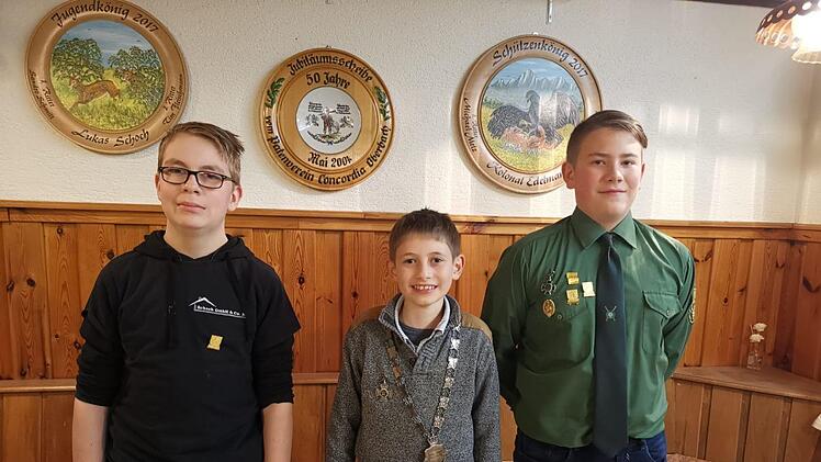 Das Jugendk&ouml;nigshaus: Tim Fleischmann,&nbsp; Noah  Albert und Nils ReitelbachFoto: Tobias Kirchner