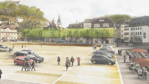 So könnte der Zentralparkplatz der Zukunft ausschauen. Das ist der Siegerentwurf des Architekturbüros H2M. Visualisierung: H2M