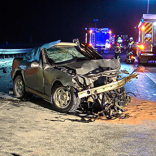 Tödlicher Geisterfahrerunfall auf der A7