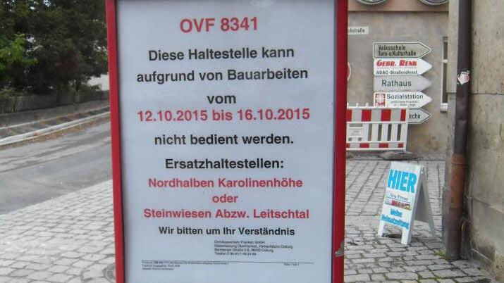 Fahrplan Sperrung: Das Bild sagt mehr als tausend Worte. Foto: Susanne Deuerling