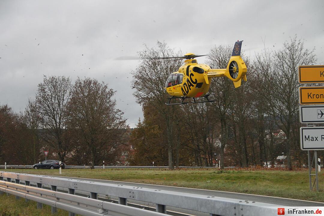 Zwei Schwerverletzte nach Frontalkollision in Kulmbach