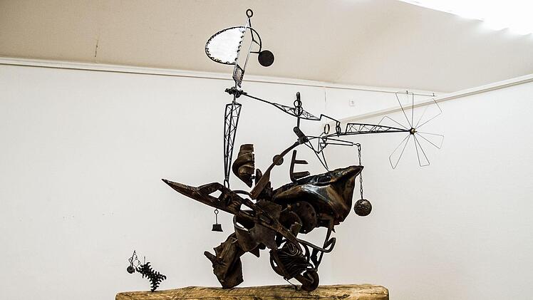 Impressionen von der Ausstellung der Coburger Sommerakademie im Kunstverein: Frank Meyer - Davide (mobile)Foto: Jochen Berger
