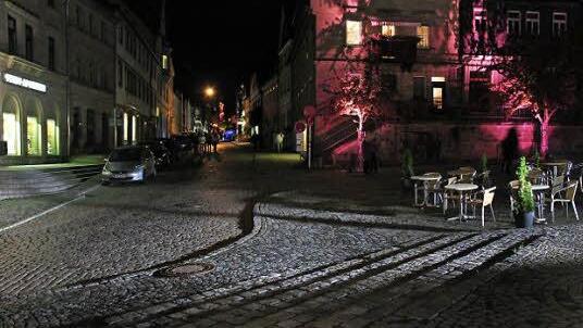 Blick vom Melchior-Otto-Platz Richtung Schütt und Amtsgerichtsstraße  Foto: Friedwald Schedel