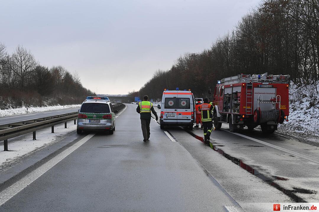 Unfallserie auf A73 bei Buttenheim