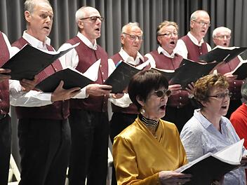 Bodenständige Frühlingslieder, lustige fränkische Weisen und Schlager standen auf dem Programm des Aschacher Gesangvereines. Foto: Peter Klopf