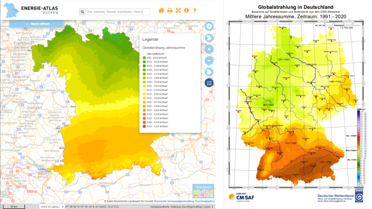 Energie-Atlas Bayern Screenshot Karte