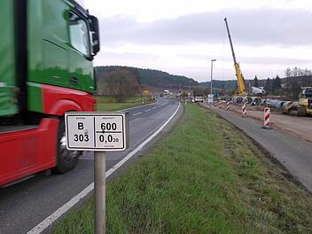 Die Bundesstraße 303 bei Oberelldorf. Foto: Berthold Köhler