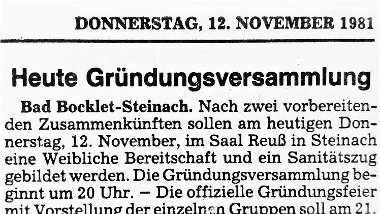 Meldung der Gründungsversammlung in der Saale-Zeitung vom 12. November 1981. Repro: Sigismund von Dobschütz