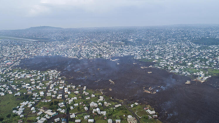 Nach Vulkanausbruch im Kongo