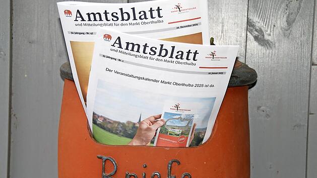 Der Markt Oberthulba sprach sich gegen die Verteilung eines kostenlosen Amtsblatts an die Haushalte aus.