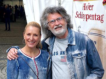 Klaus Beer und Schlagerstar Stefanie Hertel auf dem Schlappentag