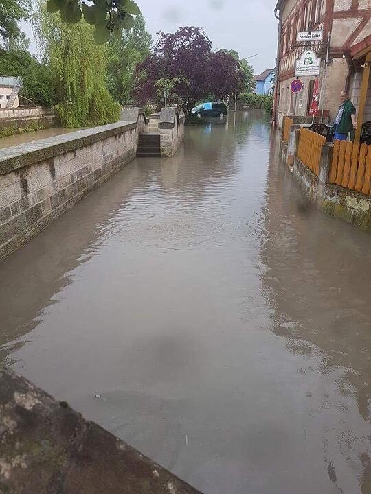 Unwetter: Überschwemmungen in Kulmbach und Kronach