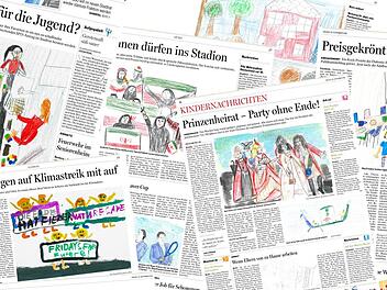 Mehr als 400 Fotos wurden durch Gemälde von Schülern aus Franken ersetzt. Mit dieser Aktion feierten die Zeitungen der Mediengruppe den diesjährigen Weltkindertag am 20. September. Illustration: Franziska Schäfer