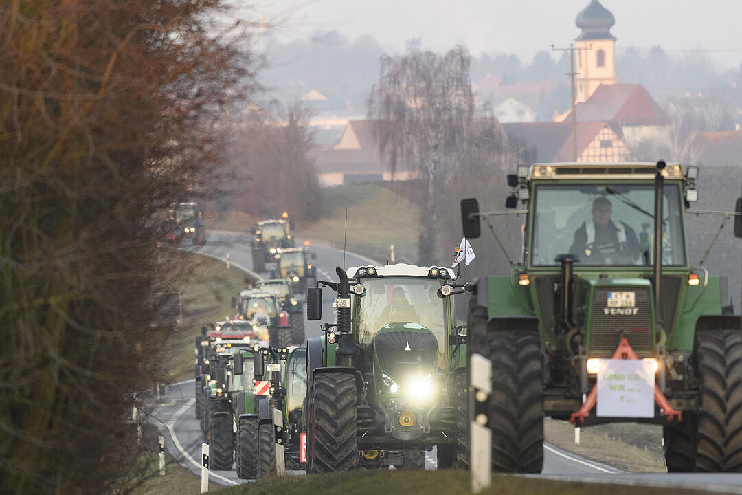 Bauerndemo... auf dem Weg nach N&uuml;rnberg