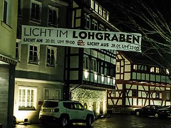 Die Aktion "Licht im Lohgraben" in Coburg endet am Freitag.Foto: Jochen Berger