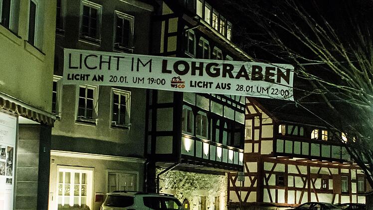 Die Aktion "Licht im Lohgraben" in Coburg endet am Freitag.Foto: Jochen Berger