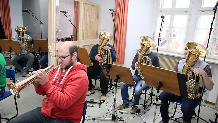 Bei den Aufnahmen in der Zehntscheune Thomas Malz