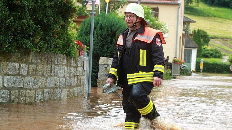 2016 kam es rund um Lauter im Landkreis Bamberg zu starken Regenfällen und Überschwemmungen. Foto: News5/Herse