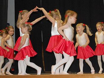 Die Weihnachtselfen der Ballettschule Alice Goraus bezauberten die Besucher des Showturnens des TSV Staffelstein. Fotos: Andreas Welz