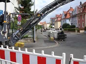 Die Luitpoldstraße in Forchheim ist voraussichtlich bis Ende dieses Jahres gesperrt. Selbst Fußgänger müssen mit Einschränkungen rechnen. Foto: Josef Hofbauer