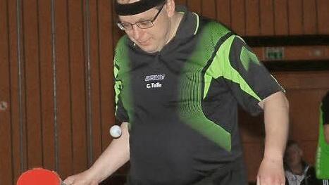Der überragende Christoph Teille war an der Hälfte der Kronacher Punkte beim 8:8 gegen den TSV Untersiemau beteiligt. Er gewann seine beiden Einzel sowie die Doppel (mit Dimytro Nazaryschyn). Foto: Hans Franz