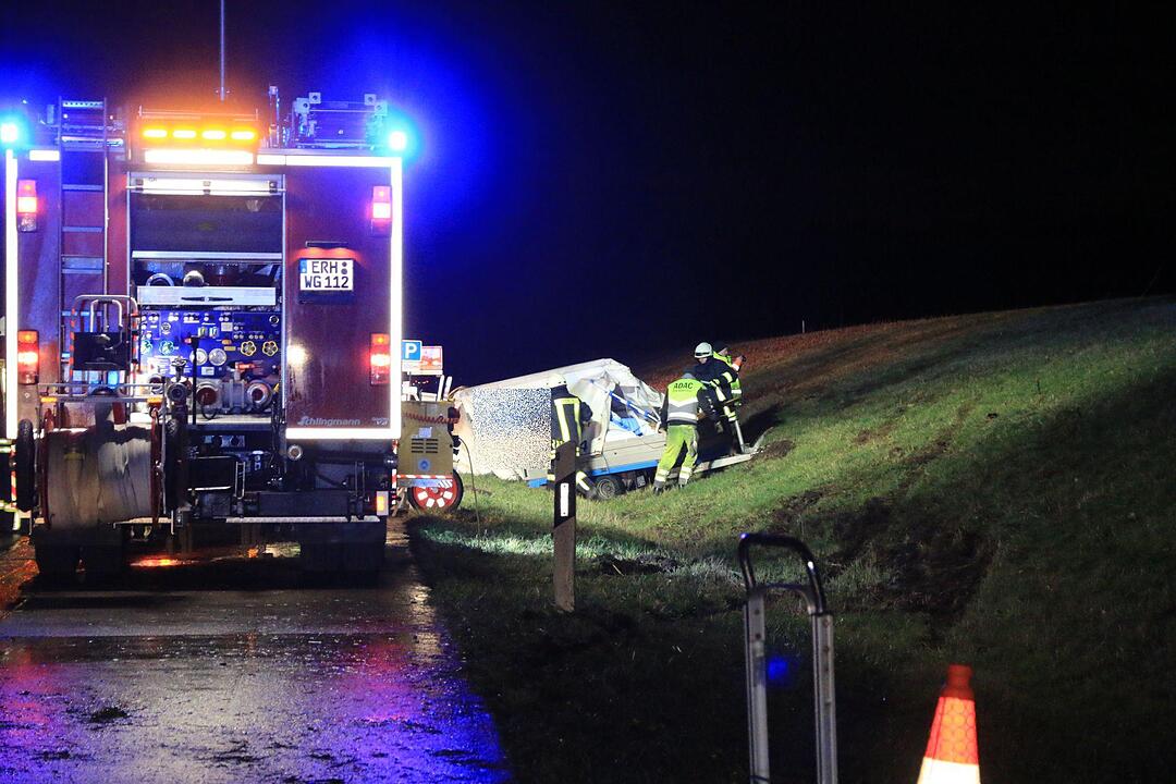 Nach Sturmböe: Unfall auf A3