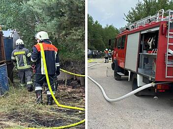 Blitz entfacht Waldbrand im Kreis Erlangen-H&ouml;chstadt - Feuerwehr gefordert
