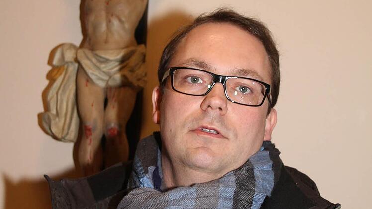 Der Leiter des Pilgerbüros, Jörg Schmidt, war von 18 Uhr bis zum Morgen in der Basilika. Foto: Sonja Adam