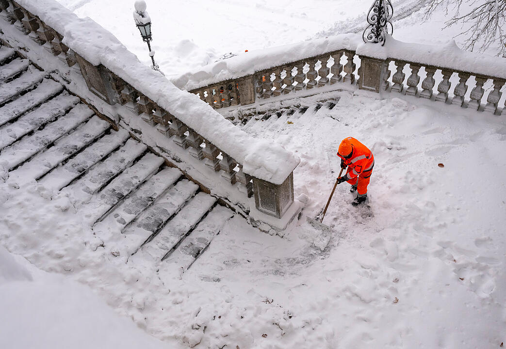 Wintereinbruch in Süddeutschland - München