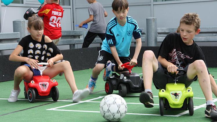 Ob beim Bobbycar-Soccer,