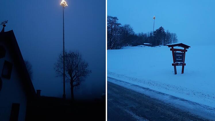 Geroldsgrün: Bewohner stellen 31 Meter hohen Weihnachtsbaum ins Dorfzentrum - "besonders abends schön"