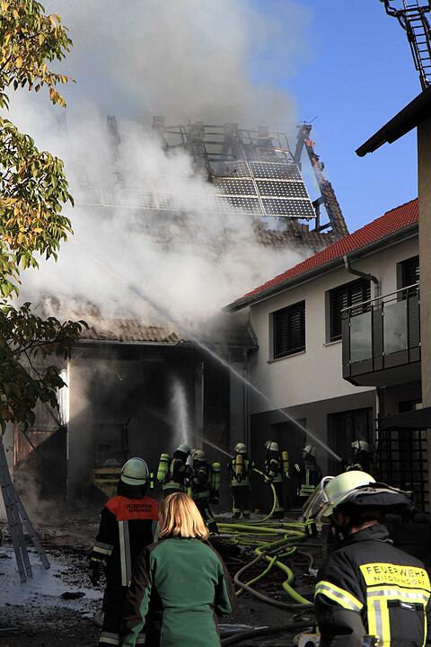 Brand in Schweinestall in Herzogenaurach