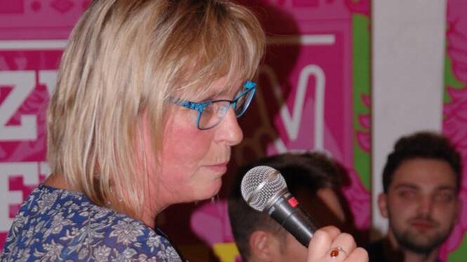 Als Sprecherin des Kreisverbands Kulmbach begrüßte Dagmar Keis-Lechner die Besucher. Foto Uschi Prawitz