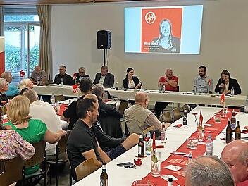 Die Arbeitsgemeinschaft für Arbeit bei der Podiumsdiskussion bei der SPD Bamberg
