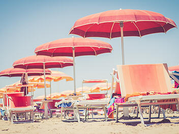 Urlaub, Strand, Liegen