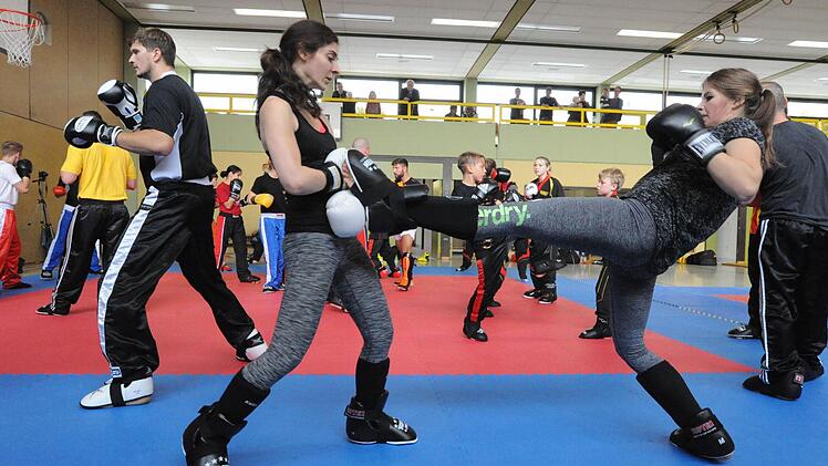 Beim Kampfsport-Training in Rannungen. Foto: Hopf