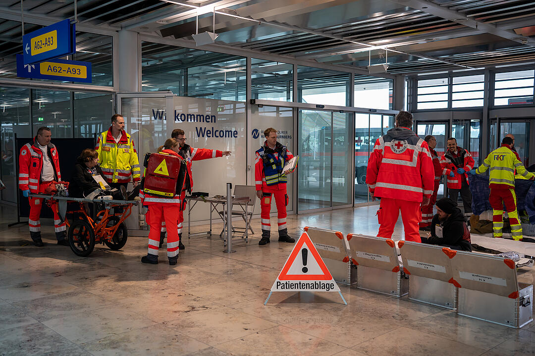 Großübung am Nürnberger Flughafen