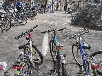Der Fahrradbasar an der Anton-Kliegl-Schule.