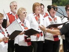 Der "Liederkranz" Ebrach trug zum Gelingen des Sängertreffens in Fürnbach bei.  Fotos: Helmut Kistner