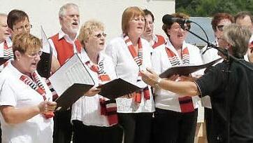 Der "Liederkranz" Ebrach trug zum Gelingen des Sängertreffens in Fürnbach bei.  Fotos: Helmut Kistner