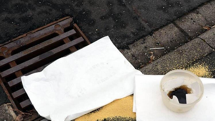 Zu einem Öleinsatz ist die Freiwillige Feuerwehr Garitz am Mittwoch ausgerückt.  Foto: Peter Rauch