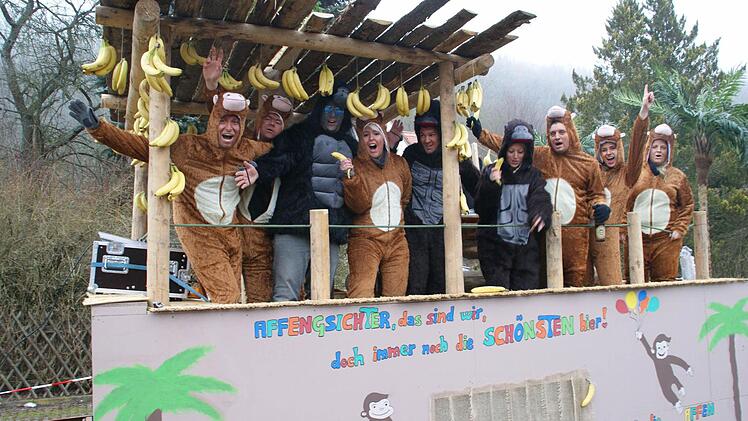 Beste Stimmung herrschte bei den "Affengsichtern". Foto: Sabine Weinbeer