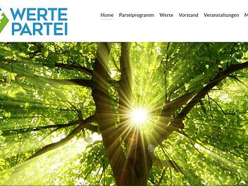 So präsentiert sich die Kulmbacher Wertepartei im Internet. Screenshot: BR