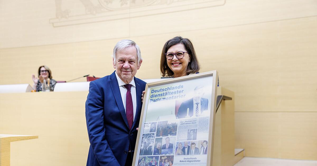 Nuremberg: State Parliament Member Karl Freller Sets a Special Record