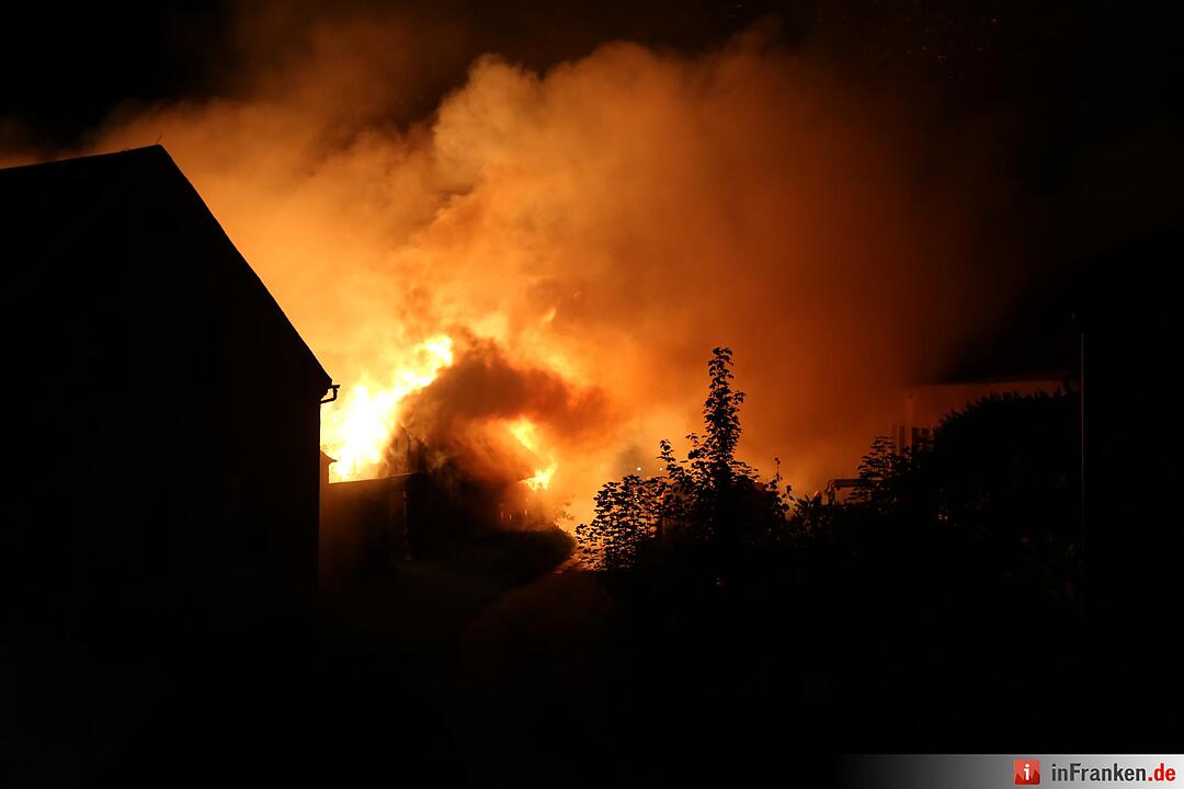 Großbrand im Kreis Hof
