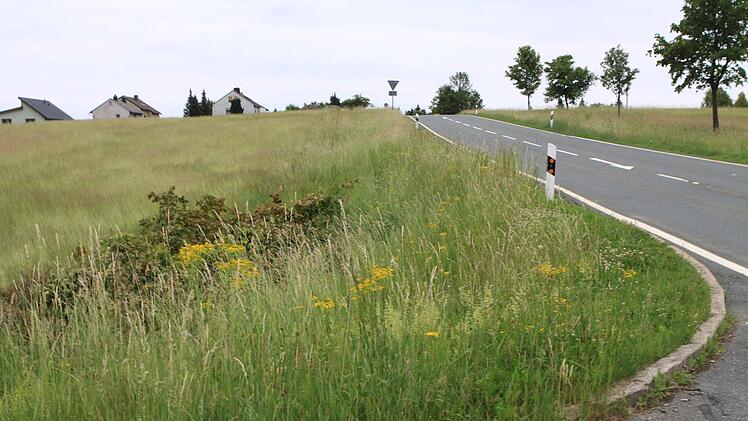 Der Blick von der Einfahrt zum FC Nordhalben in Richtung Süden. Foto: Michael Wunder