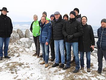 Die Delegation auf dem Walberla Foto: Franz Galster